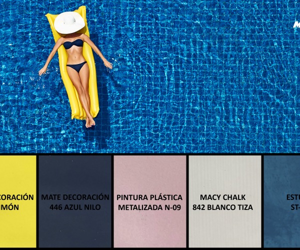 Una piscina, fuente de inspiración de la nueva propuesta cromatica